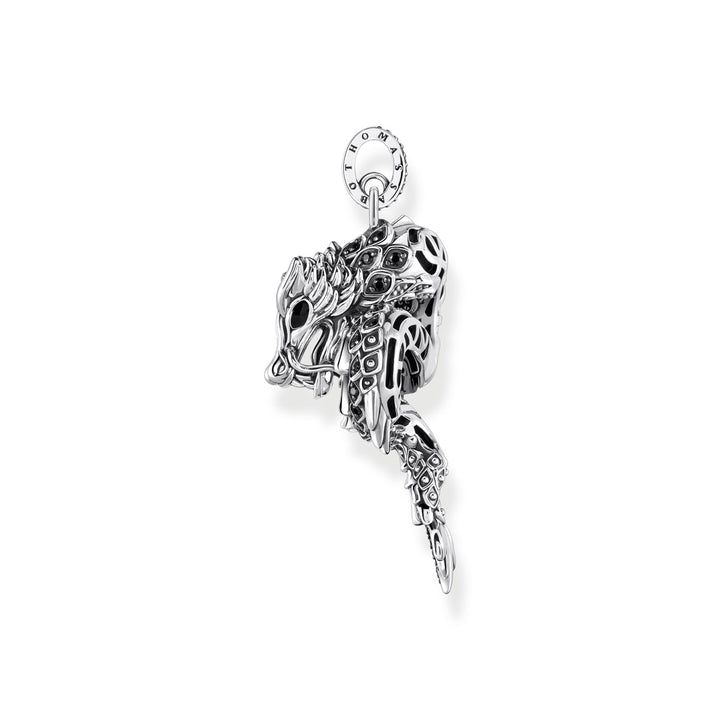 Thomas Sabo Anhänger Drache mit schwarzen Steinen und Emaille Silber geschwärzt - PE973-691-11