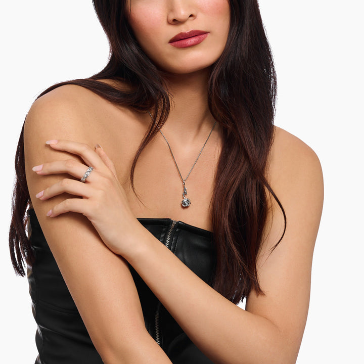 Thomas Sabo Anhänger Midnight Rose Silber - PE981-637-21