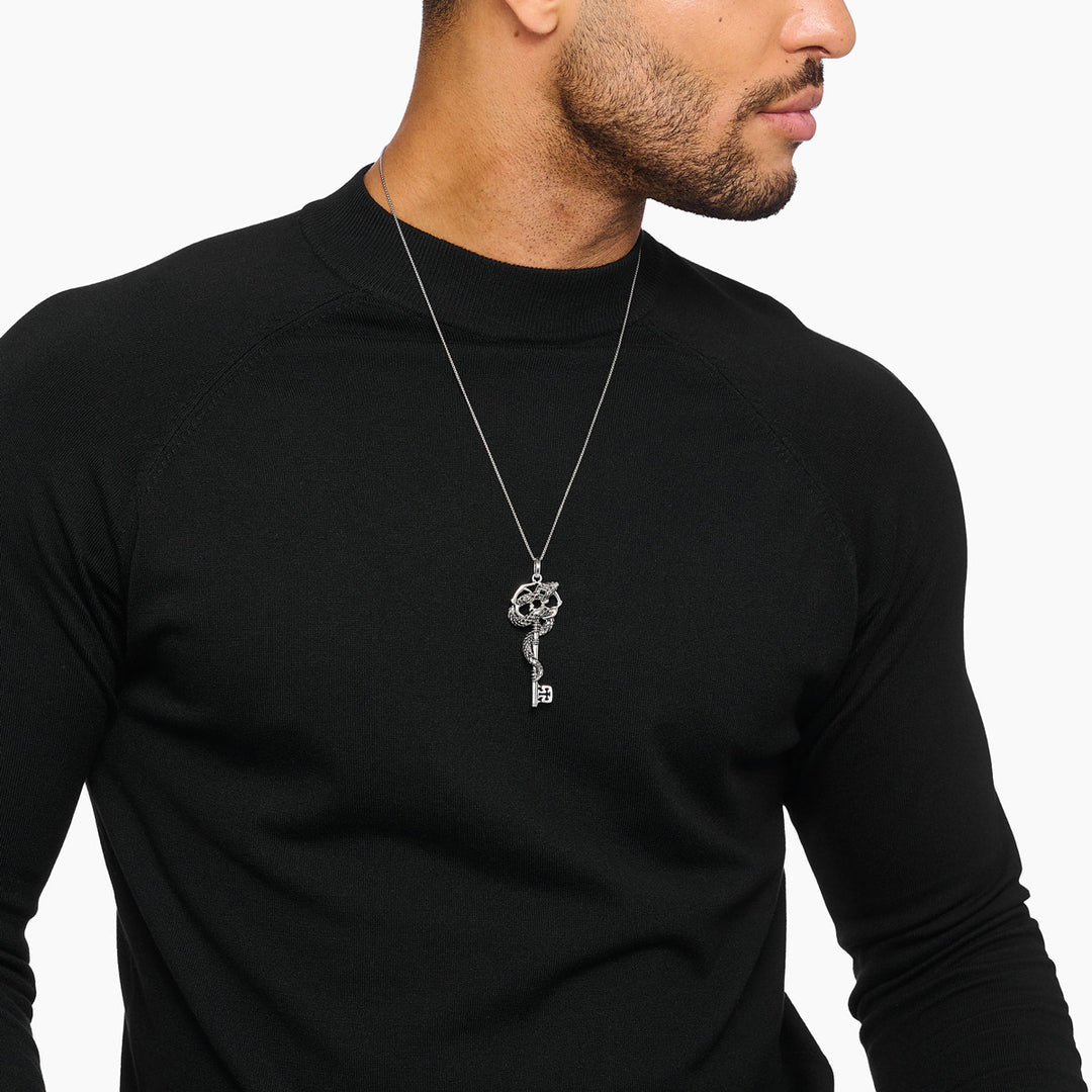Thomas Sabo Anhänger Schlange schwarze Steine Silber - PE983-691-11