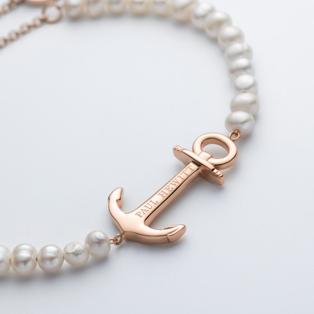 Paul Hewitt The Anchor Beads Armband Roségold Pearl - PH-JE-0078