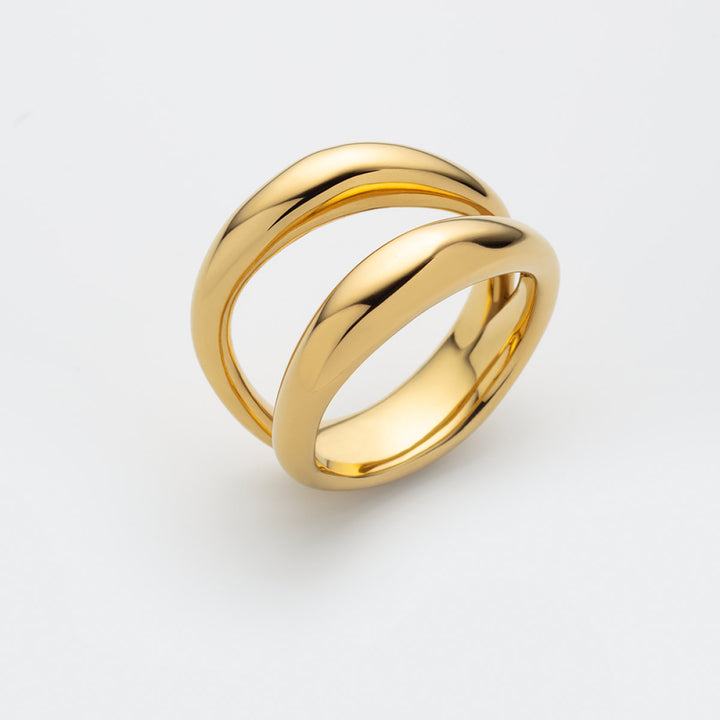 Paul Hewitt Waves Ring Gold