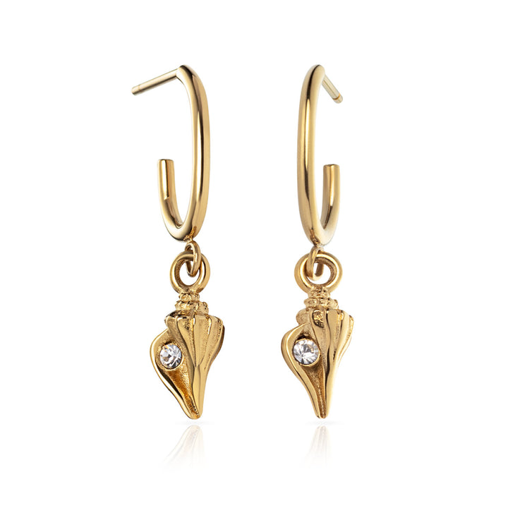 Paul Hewitt Sea Shell Hoops Ohrringe Gold - PH-JE-0641