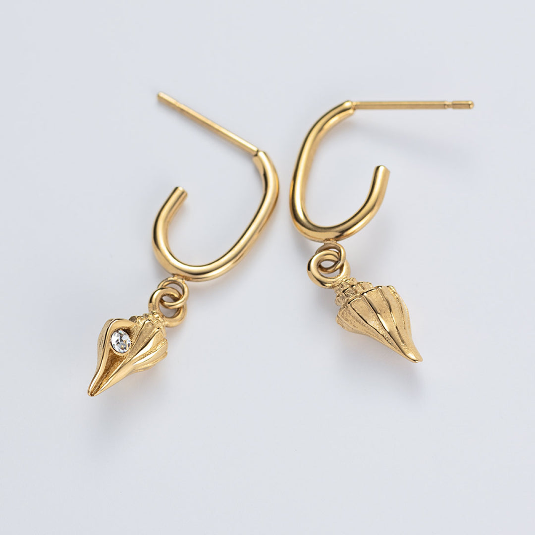 Paul Hewitt Sea Shell Hoops Ohrringe Gold - PH-JE-0641