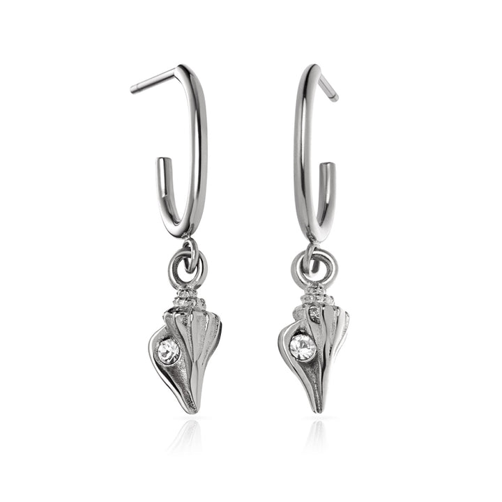 Paul Hewitt Sea Shell Hoops Ohrringe Silber - PH-JE-0643