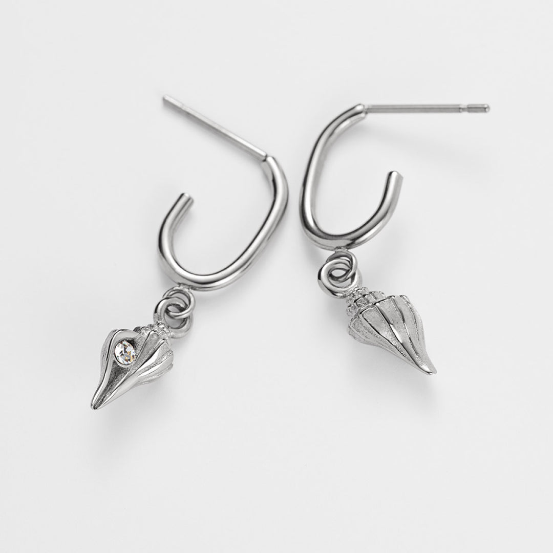 Paul Hewitt Sea Shell Hoops Ohrringe Silber - PH-JE-0643