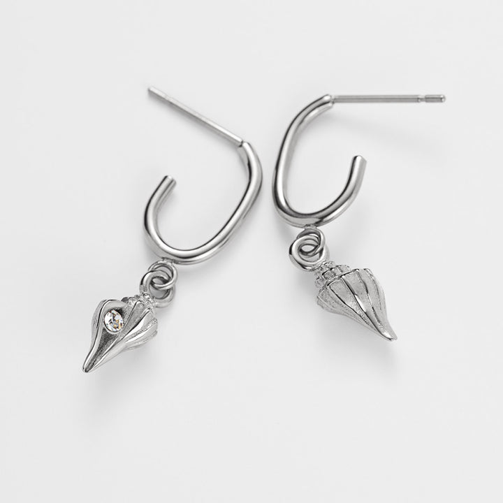 Paul Hewitt Sea Shell Hoops Ohrringe Silber - PH-JE-0643