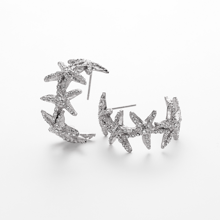Paul Hewitt Sea Star Creole Ohrringe Silber - PH-JE-1092