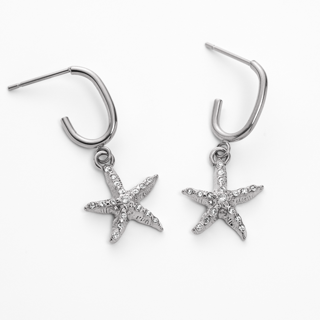 Paul Hewitt Sea Star Hoops Ohrring Silber - PH-JE-1098