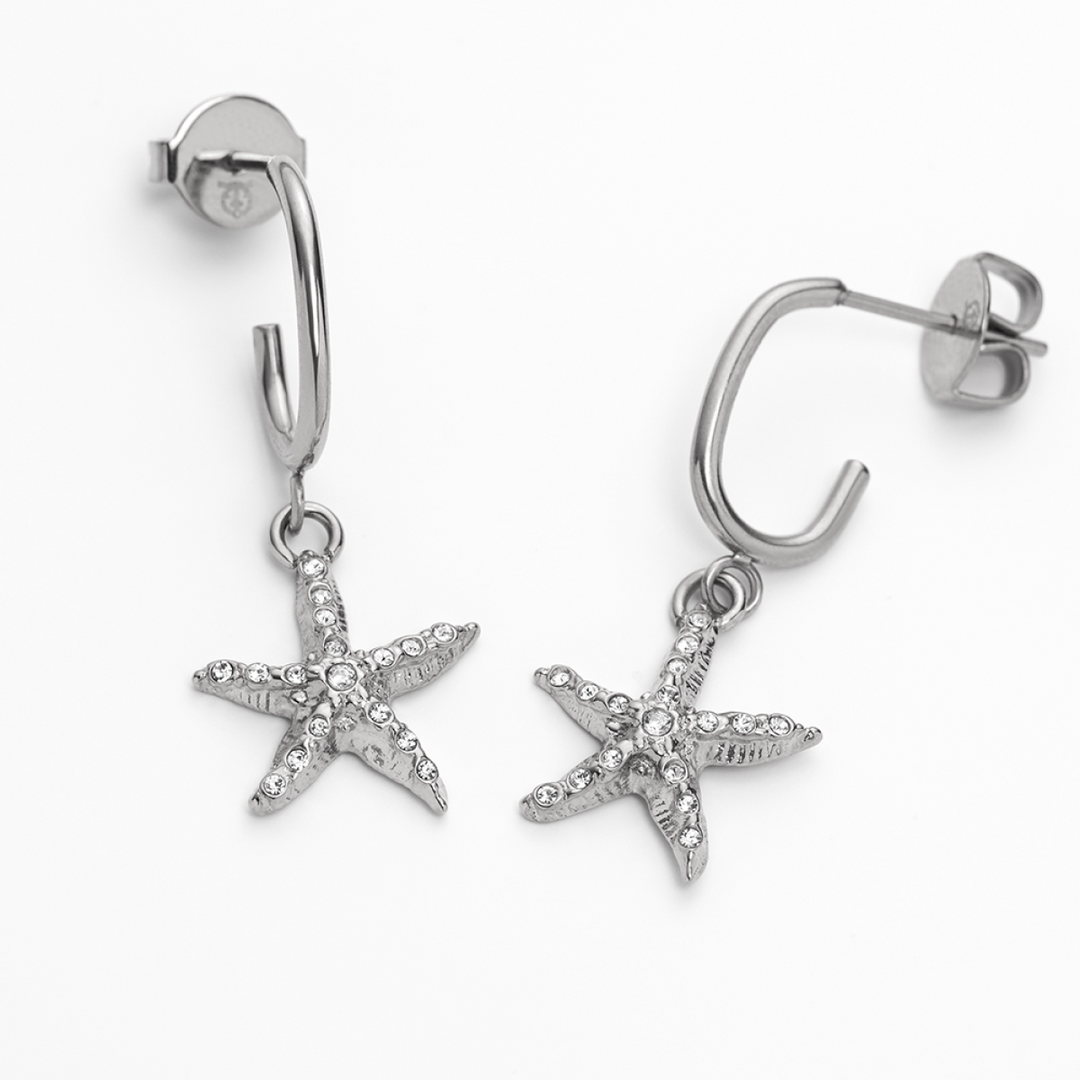 Paul Hewitt Sea Star Hoops Ohrring Silber - PH-JE-1098
