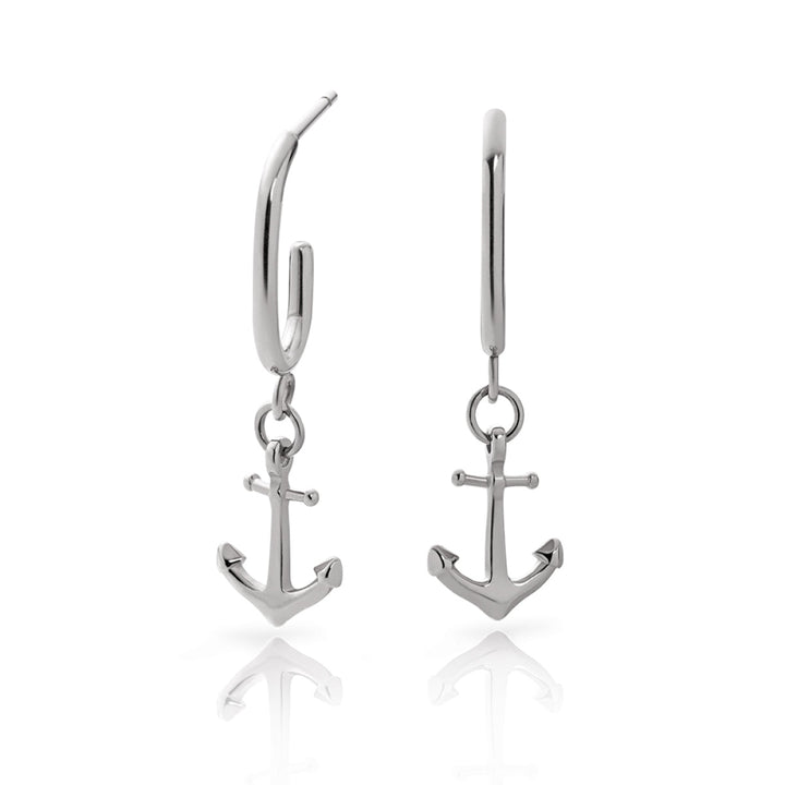 Paul Hewitt The Anchor II Hoops Earrings Silver - PH-JE-1245