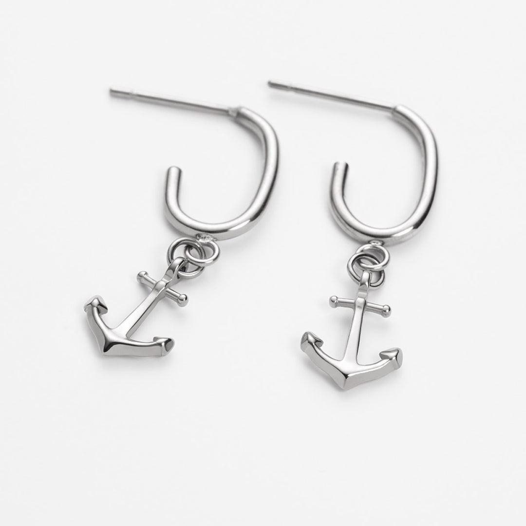 Paul Hewitt The Anchor II Hoops Ohrring Silber - PH-JE-1245