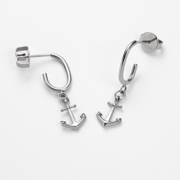 Paul Hewitt The Anchor II Hoops Ohrring Silber - PH-JE-1245