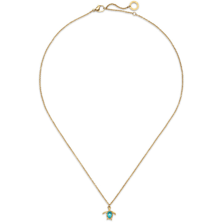 Paul Hewitt Turtle Mono Halskette Aquamarine Gold - PH-JE-1586