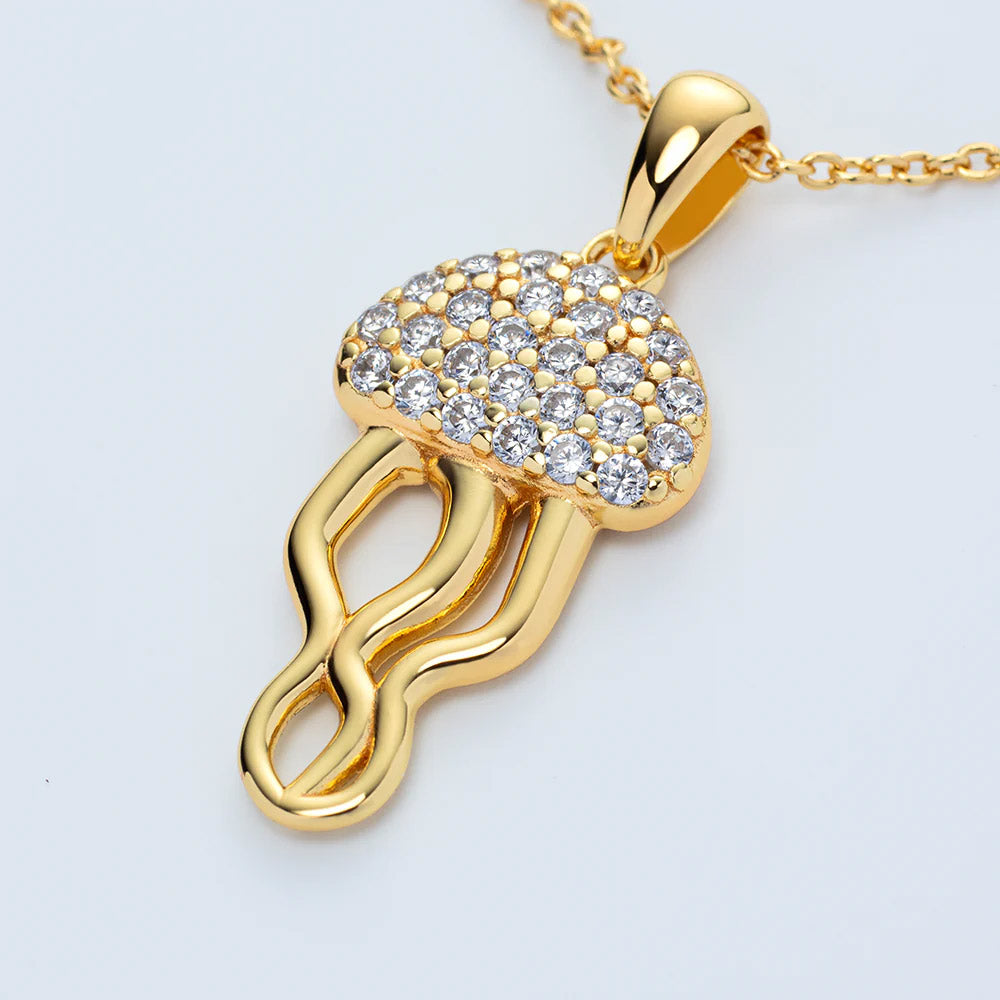 Paul Hewitt Jelly Fish Halskette Gold Vermeil Sterling - PH-JE-2072