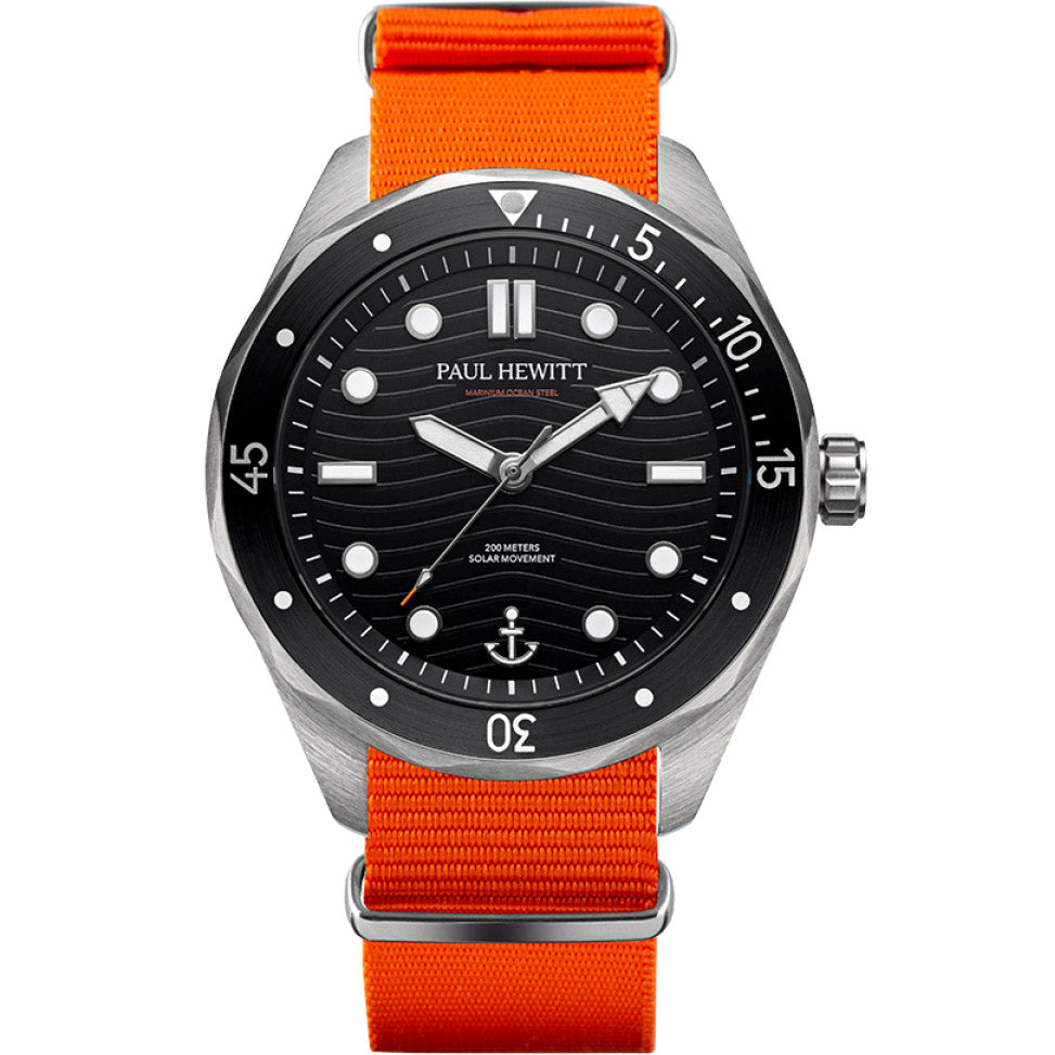 Paul Hewitt Ocean Diver Silber Schwarz Nato Orange - PH-W-0488