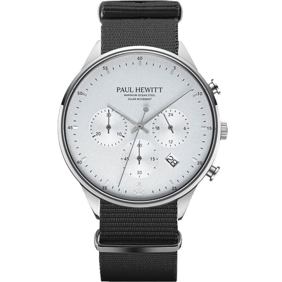 Paul Hewitt Chrono Silber Weiss Nato Black - PH-W-0492