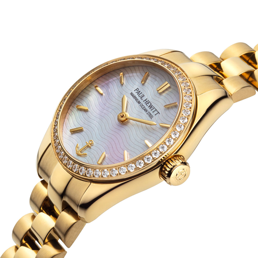 Paul Hewitt Petit Soleil Round Gold Pearl - PH-W-1177