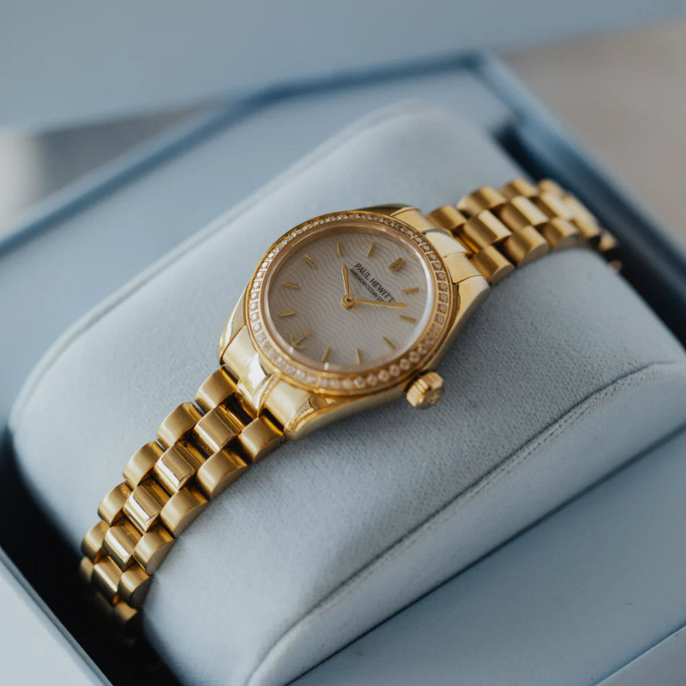 Paul Hewitt Petit Soleil Round Gold Weiss - PH-W-1178