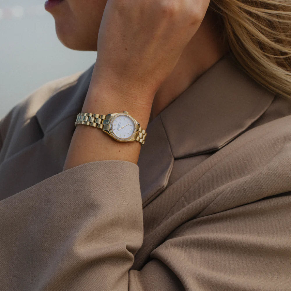 Paul Hewitt Petit Soleil Round Gold Weiss - PH-W-1178