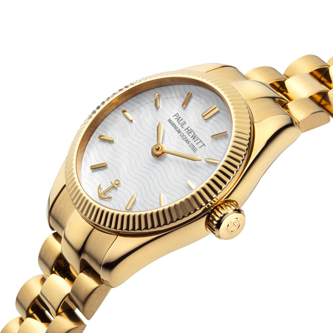 Paul Hewitt Petit Soleil Round Gold Weiss - PH-W-1180