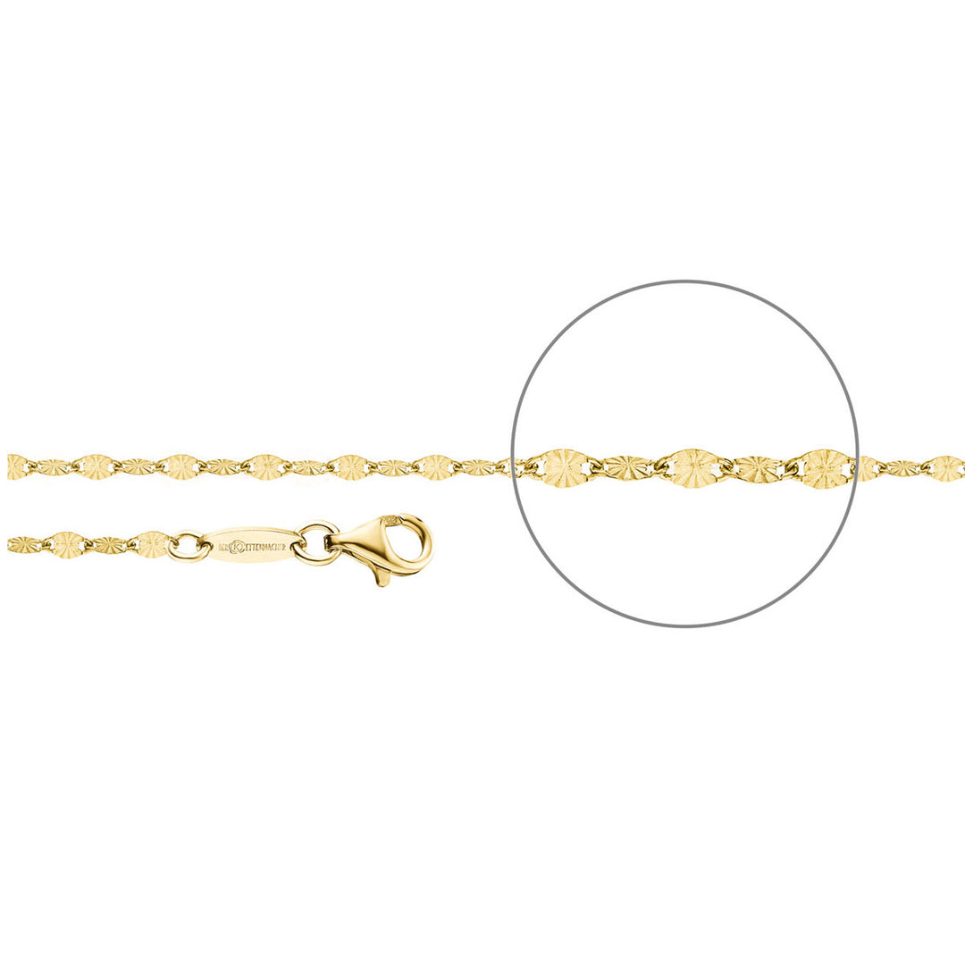 Der Kettenmacher Plättchenkette Gold