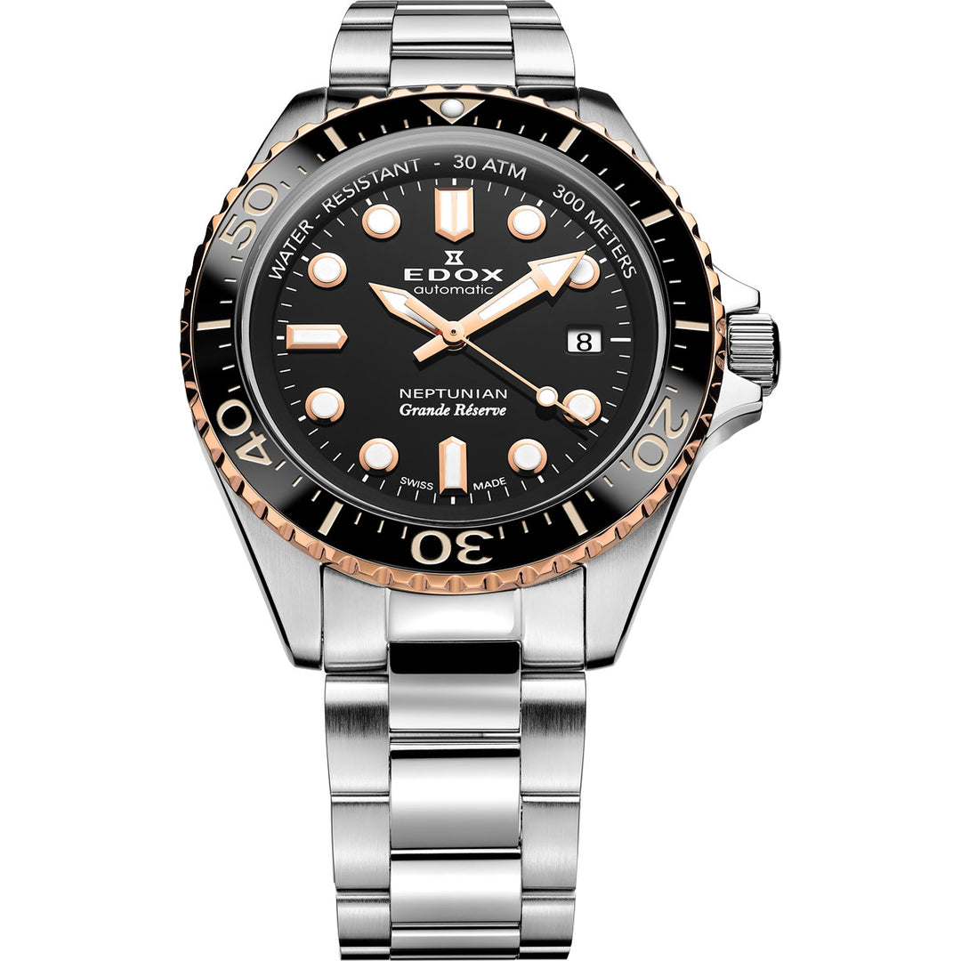 Edox Neptunian Grande Réserve Date Automatic - 80801 3NRM NIR