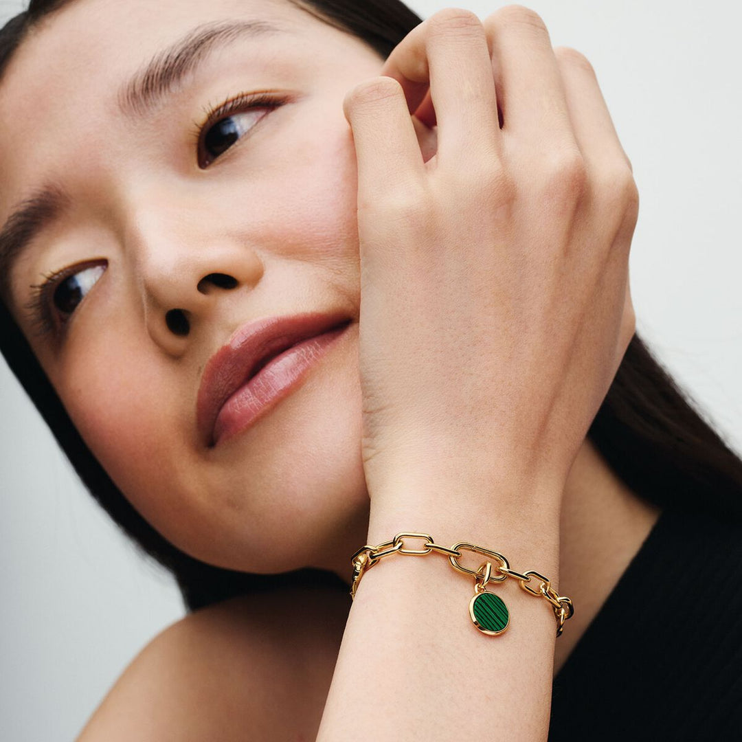 Pandora ME Grünes gravierbares Mini Medaillon Charm - 763389C01