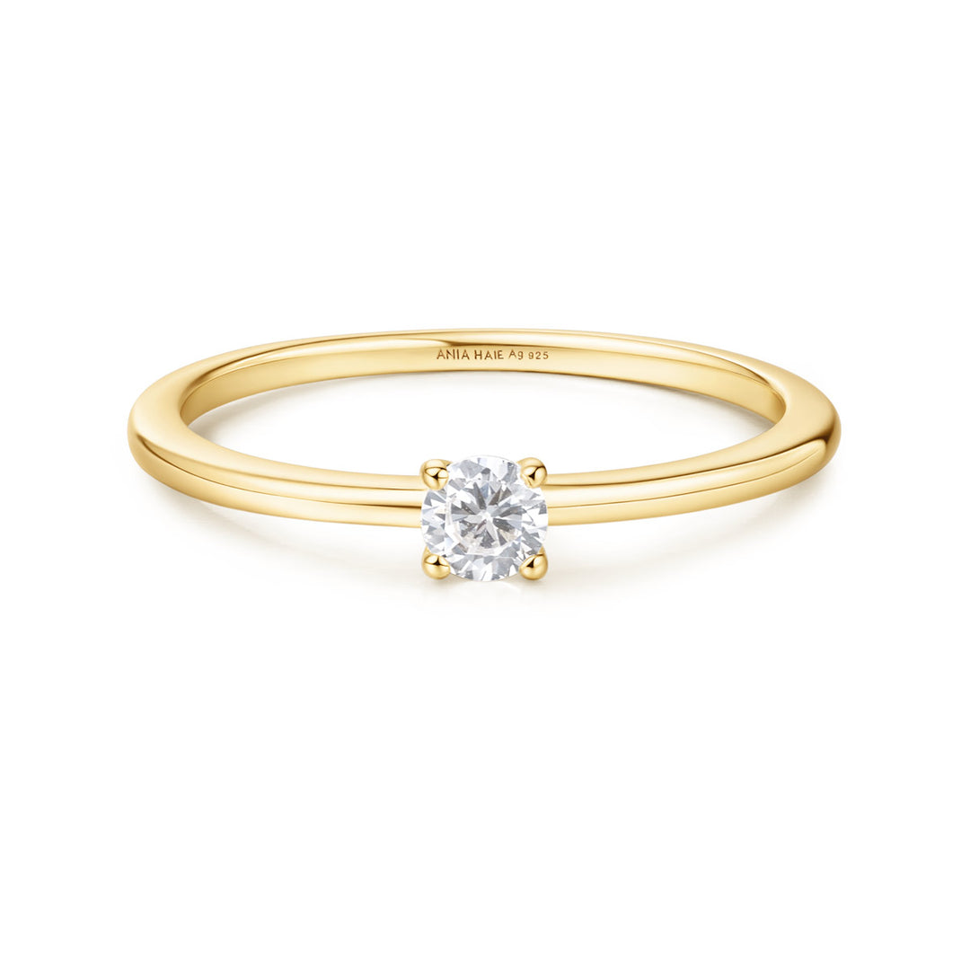 Ania Haie Gold Classic Slim Stacking Ring - R064-01G