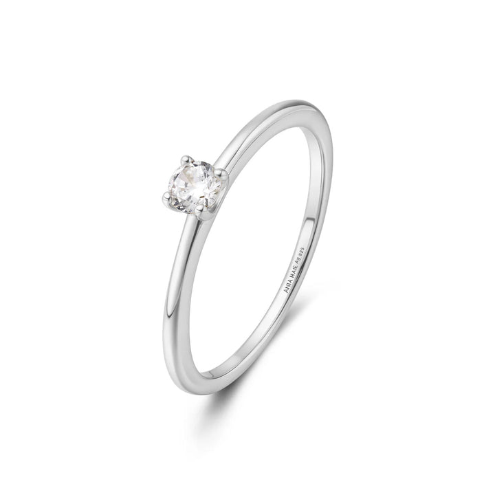 Ania Haie Silver Classic Slim Stacking Ring - R064-01H
