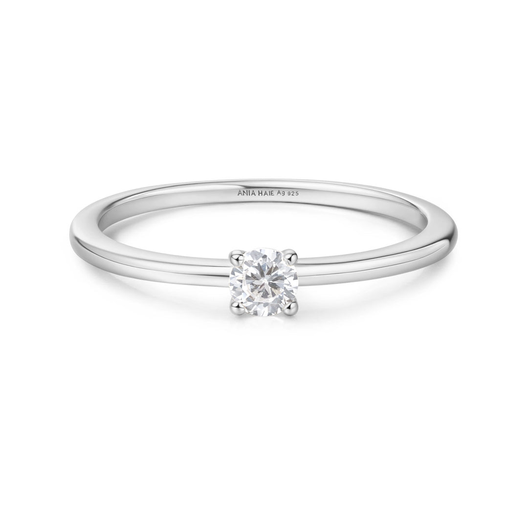 Ania Haie Silver Classic Slim Stacking Ring - R064-01H