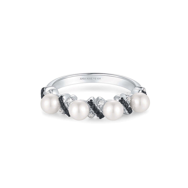 Ania Haie Two Tone Sparkling Braided Shell Pearl Ring - R069-02T
