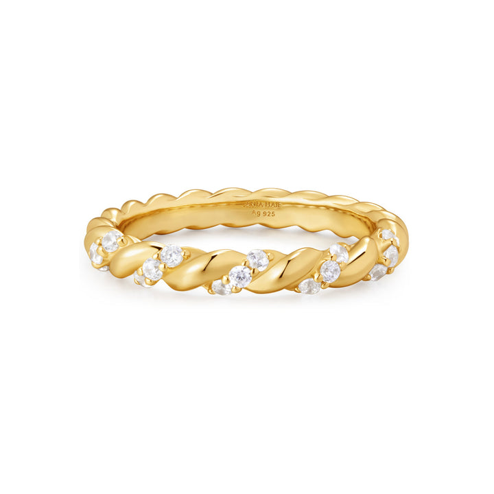 Ania Haie Gold Sparkle Twisted Ring - R075-01G