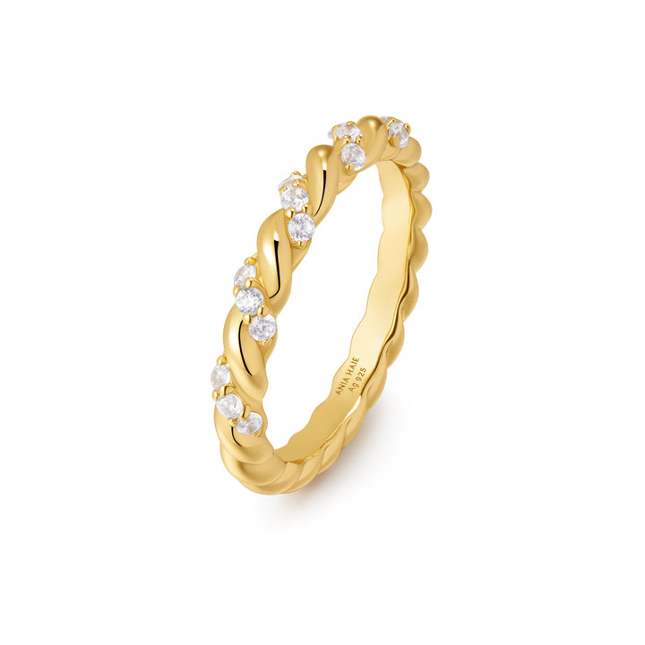Ania Haie Gold Sparkle Twisted Ring - R075-01G