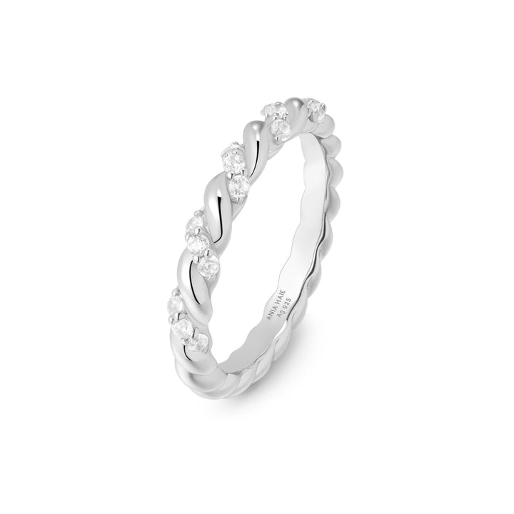 Ania Haie Silver Sparkle Twisted Ring - R075-01H