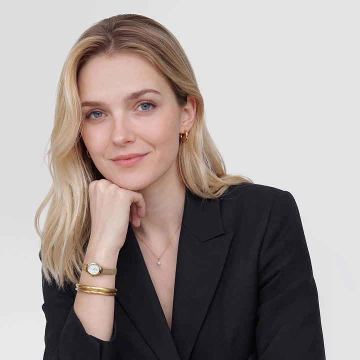 Daniel Wellington Ophelia Mini Mesh White Gold - DW00100939