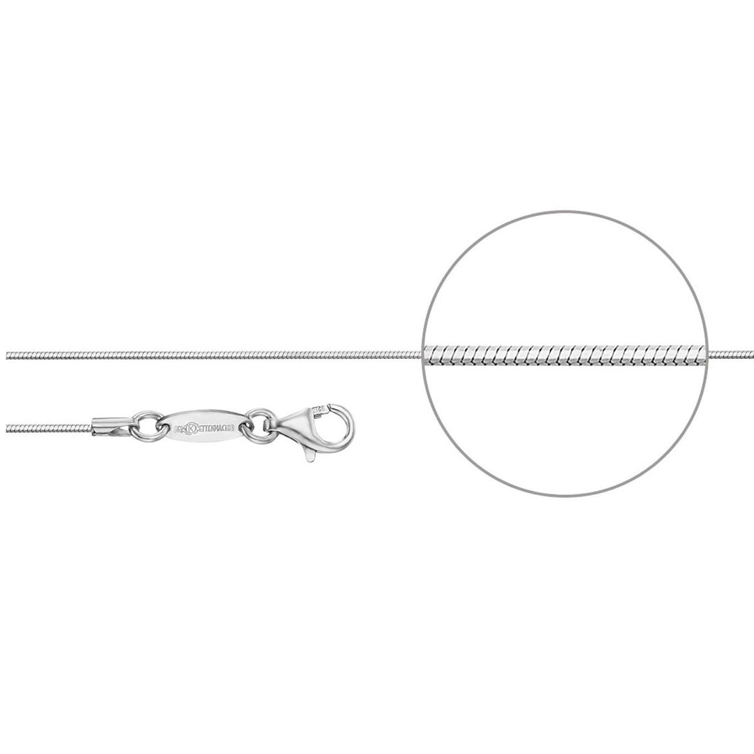 Der Kettenmacher Schlangenkette Silber Diamantiert