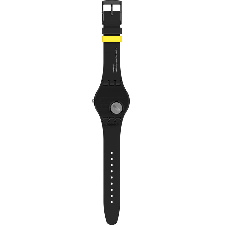 Swatch Mickey Blanc Sur Noir - SUOZ337