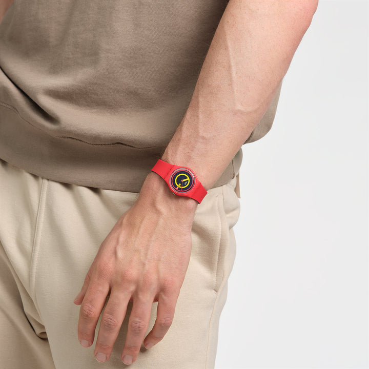 Swatch Concentric Red - SO28R702