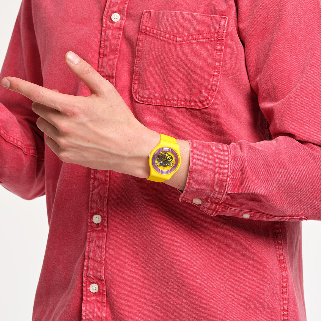 Swatch Purple Rings Yellow - SO29J100