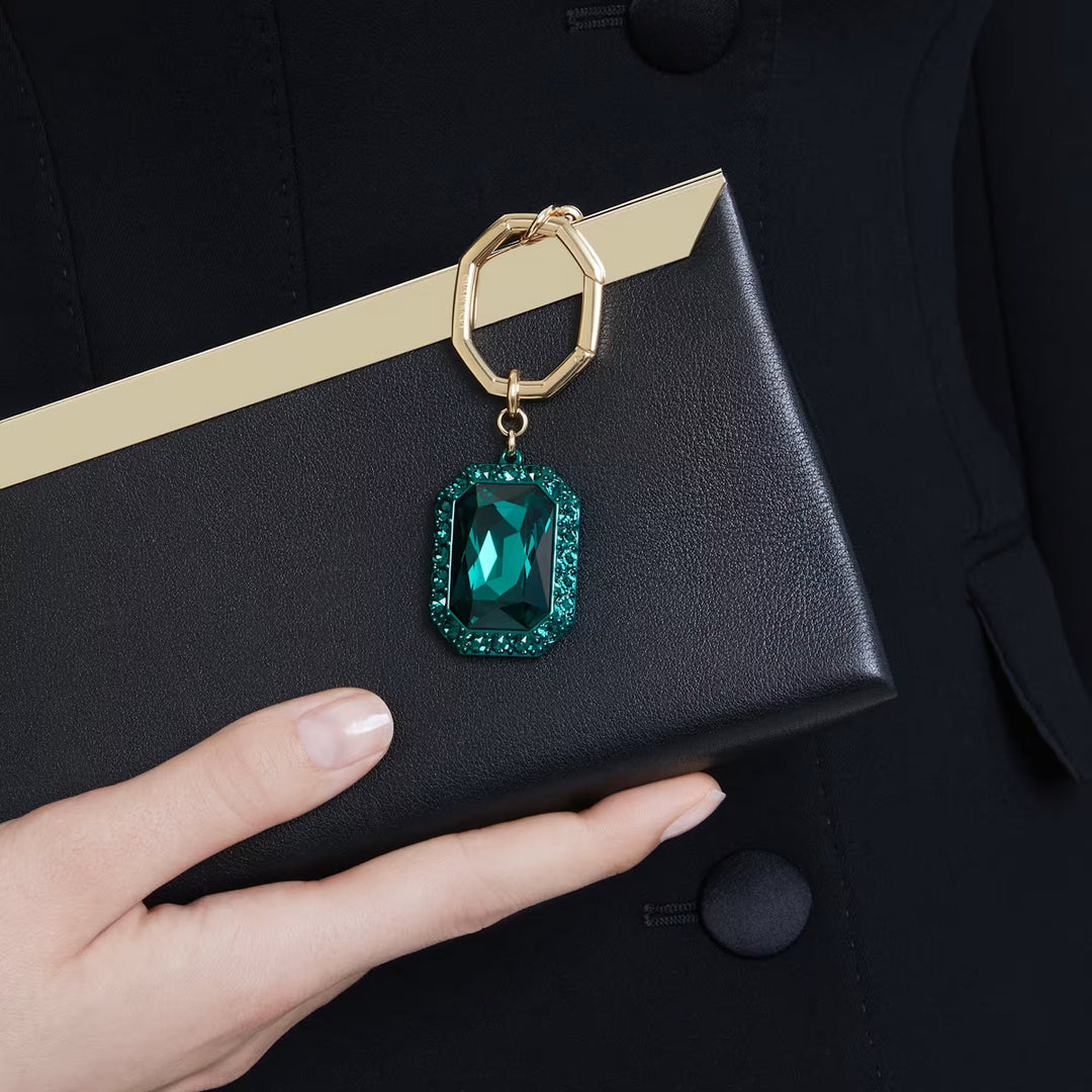 Swarovski Schlüsselanhänger Oktagon-Schliff Grün Metallmix - 5666643