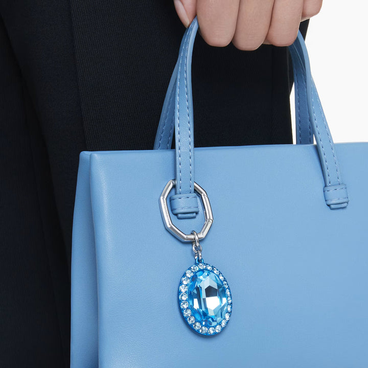 Swarovski Schlüsselanhänger Oval-Schliff Blau Metallmix - 5666644