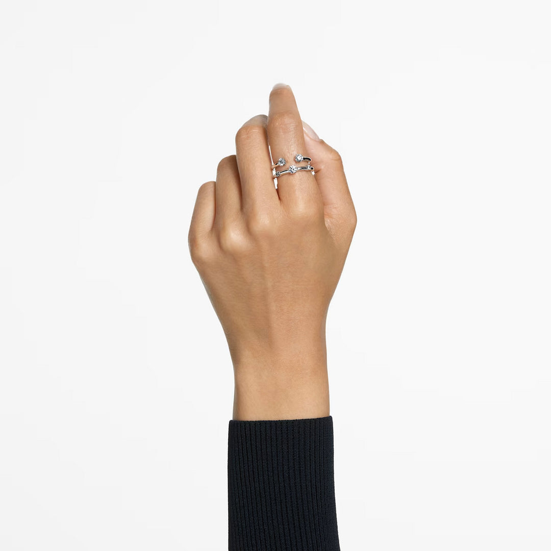 Swarovski Constella Ring Set Rundschliff Weiss Rhodiniert