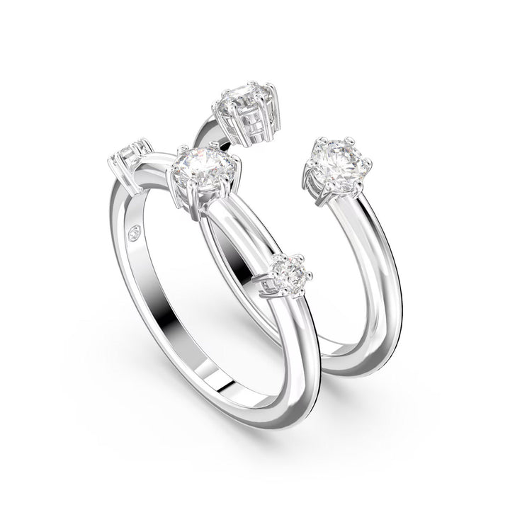 Swarovski Constella Ring Set Rundschliff Weiss Rhodiniert