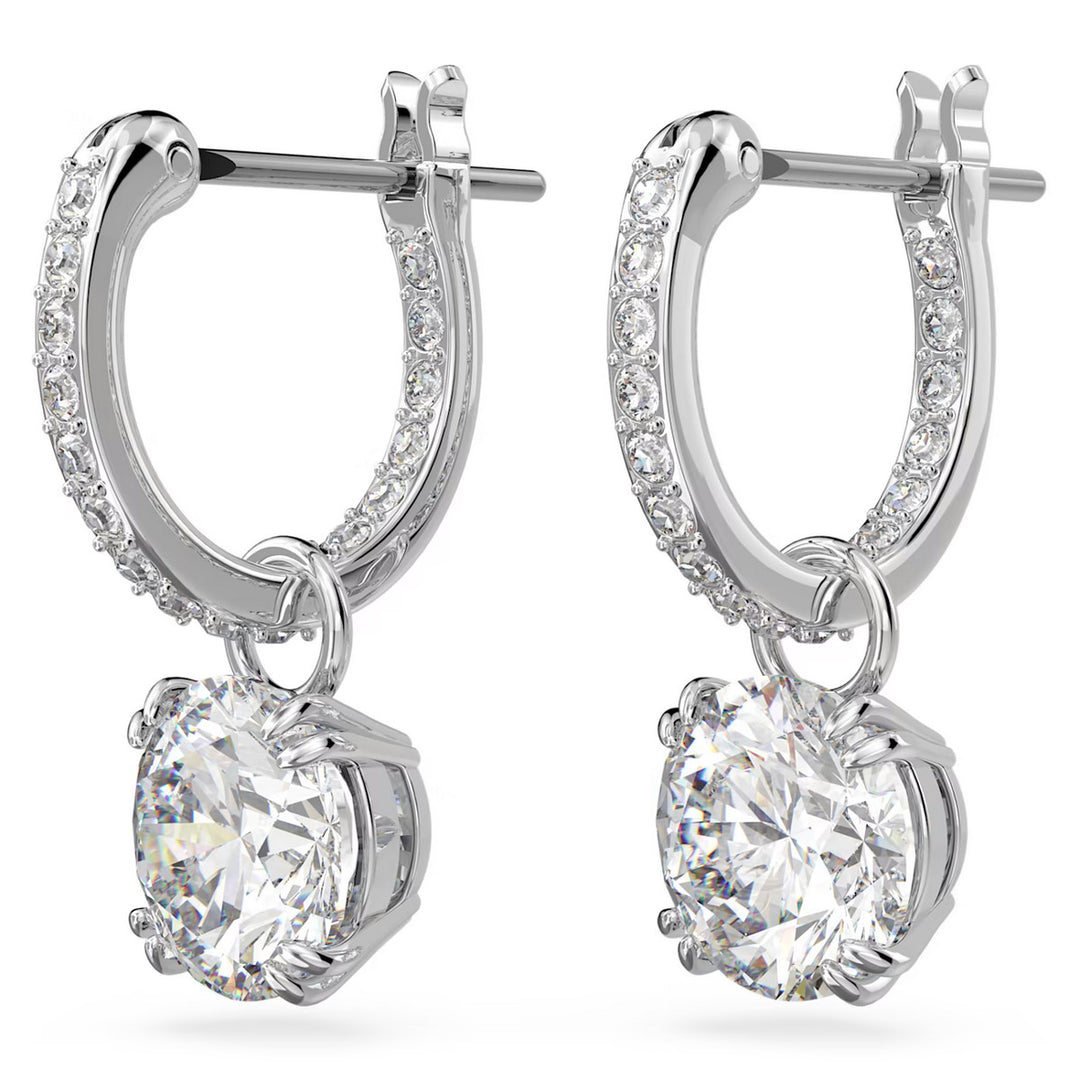 Swarovski Stilla Drop Ohrhänger Rundschliff Weiss Rhodiniert - 5636717