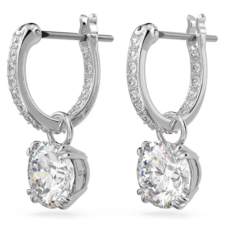 Swarovski Stilla Drop Ohrhänger Rundschliff Weiss Rhodiniert - 5636717