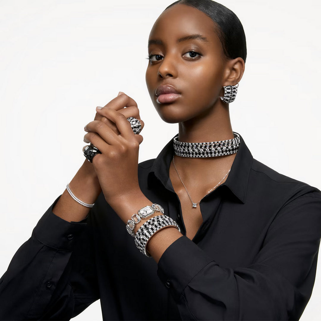 Swarovski Stilla Drop Ohrhänger Rundschliff Weiss Rhodiniert - 5636717