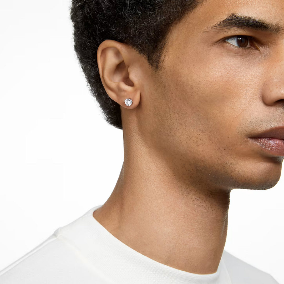 Swarovski Stilla Ohrstecker Rundschliff Weiss Rhodiniert - 5636712