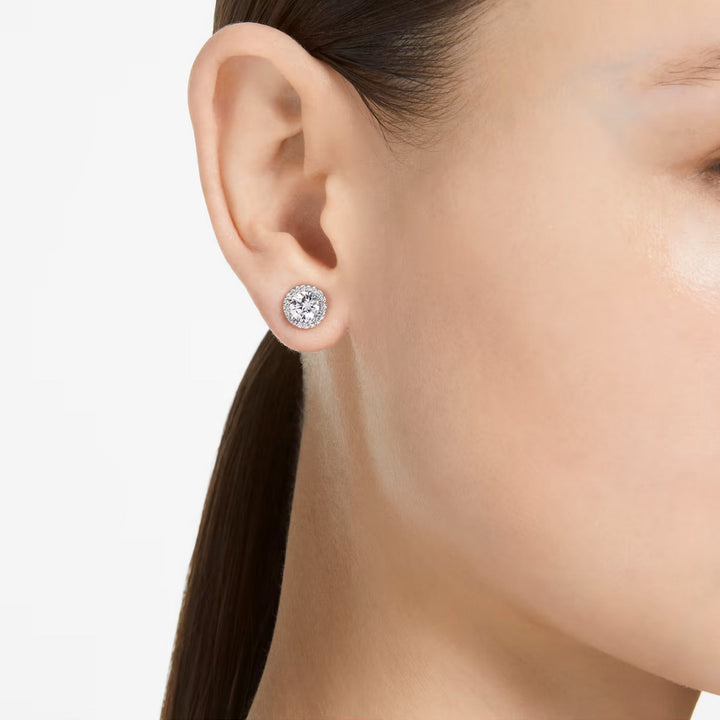 Swarovski Una Angelic Ohrstecker Rundschliff Pavé Weiss Rhodiniert - 5636269