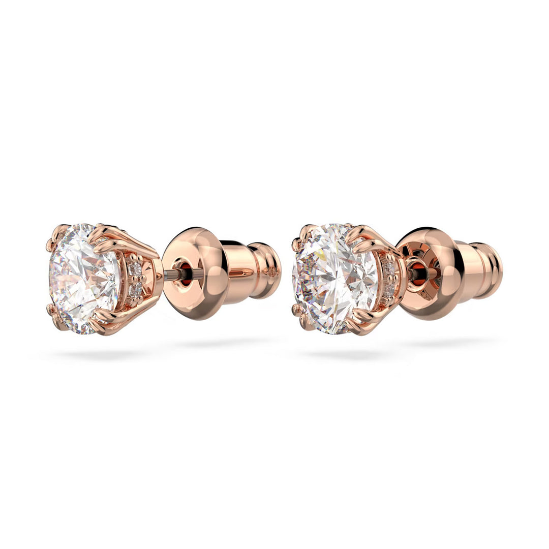 Swarovski Stilla Ohrstecker Rundschliff Weiss Roségold Legierungsschicht - 5638801