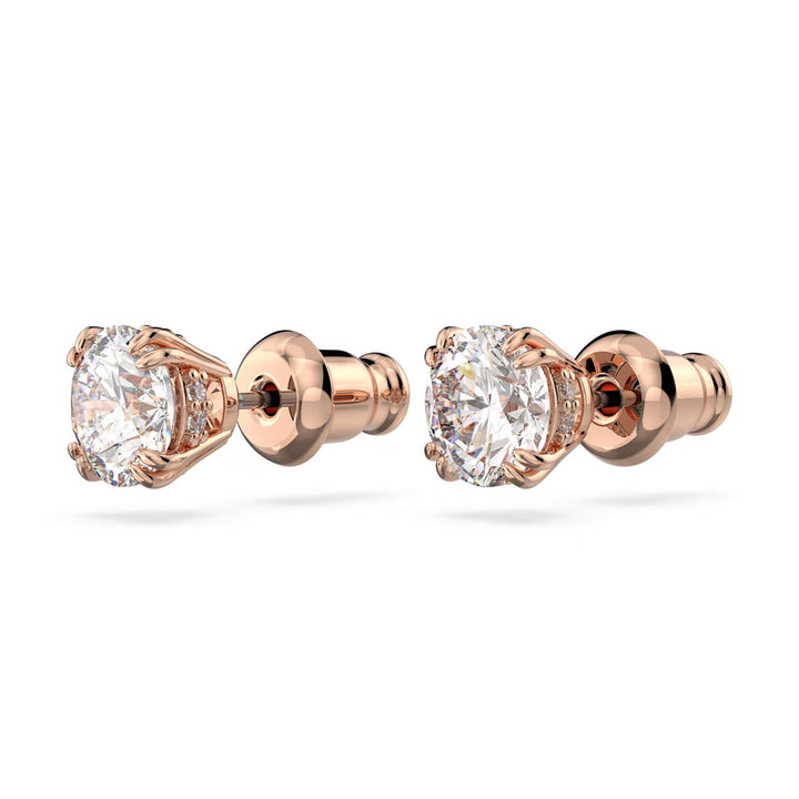 Swarovski Stilla Ohrstecker Rundschliff Weiss Roségold Legierungsschicht - 5638801